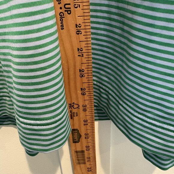 FootJoy Polo Shirt Mens Large Green Blue Striped Golf Performance Est 1975 - Picture 9 of 12